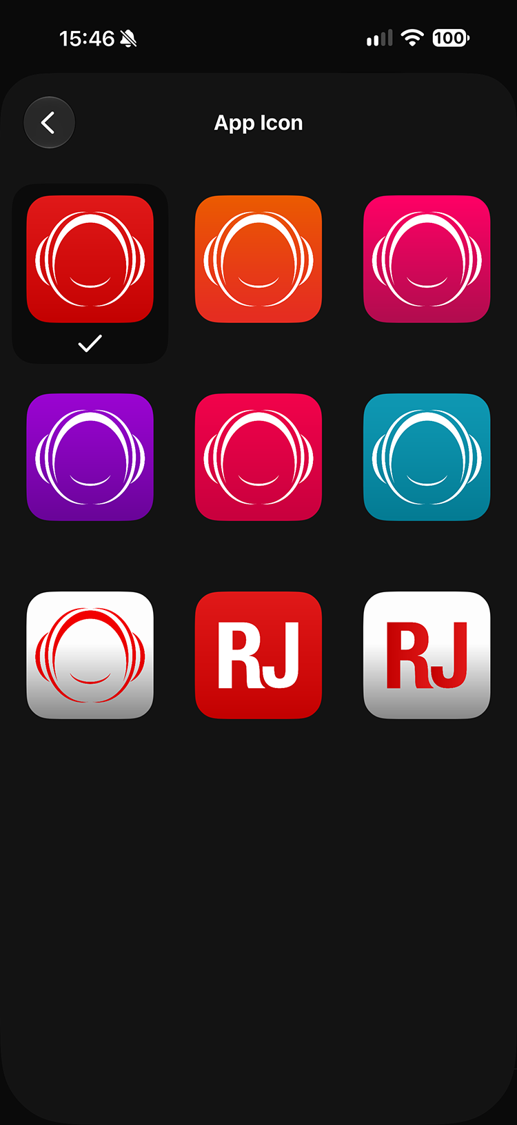 App Icon screen